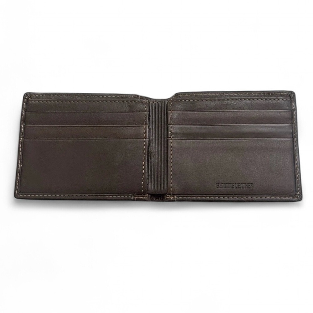 Buxton Men’s Genuine Leather Wallet Brown Bifold Billfold Credit Card NWOT